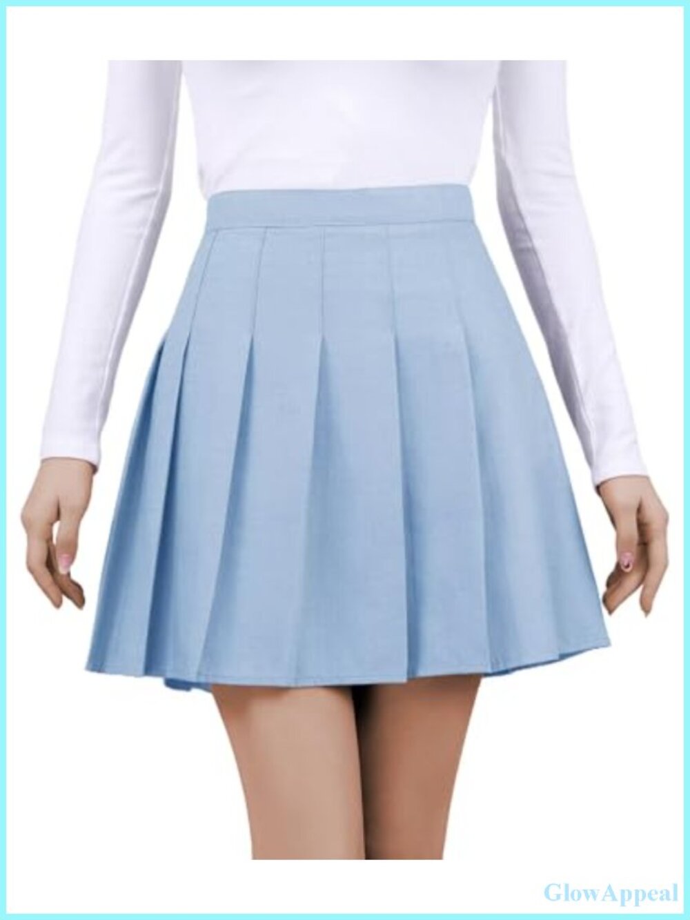 Pleated Mini Skort with Shorts High Rise A-Line Athletic Skirt for Women